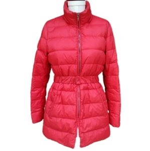 Burberry Red Full Zipper Puffer Jacket